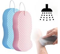 Exfoliating Bath Sponge for Body 2025 - Super Soft 3D Exfoliating Bath Sponge Skin Friendly Reusable for Adults Kids