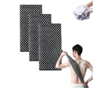 Exfoliating Bath Towel - Natural Bamboo Fiber Scrub Gloves for Gentle Body Exfoliation