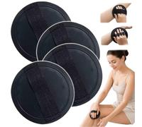 Exfoliating Pads and Bath Scrubber Glove, Gentle No Pain Exfoliating Body Scrubber for Shower Bathing, Reusable Elastic Finger Loop Wash Cloths，B*4