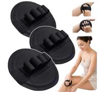 Exfoliating Pads and Bath Scrubber Glove, Gentle No Pain Exfoliating Body Scrubber for Shower Bathing, Reusable Elastic Finger Loop Wash Cloths，A*3