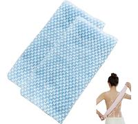 Exfoliating Shower Towel-Back Scrubber Back Extra Long Exfoliating Washcloth for Men Women Exfoliating Body Scrubber for Cleaning and Massage Slim and Portable Ideal for Travel (Blue)