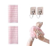 Exfoliating Washcloth Towel 2-Pack/4-Pack (4 Colors) - Dual-Sided Exfoliating Loofah Sponge for Back & Body, Men & Women (2CPS-D)