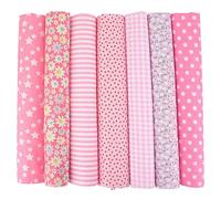 EXGOING Lot de 7 coupons de tissu pour patchwork - 50 x 50 cm Coton prédécoupé pour Pâques et printemps pour couture, patchwork, travaux manuels DIY et décoration de la maison - Matériau doux, durable