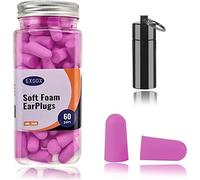 EXGOX Bouchons d'oreilles en mousse souple, 38 dB SNR le plus élevé, 60 paires, taille unique qui convient à pratiquement tous les porteurs, confortables pour dormir, ronflement, étude, voyage,