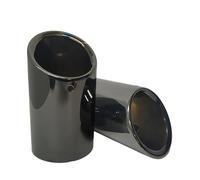exhaust tip Pour A1 A3 A4L Q5 Silencieux En Acier Inoxydable Tuyau D'échappement Manchon De Embouts De Silencieux(Black 2pc)