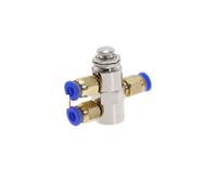 Exhaust valve 2 Position 5 Way ON/OFF M5 Thread Push button Switch TAC-4P Air Pneumatic Mechanical Valve w Fiittings NWPNLXEA(With 6mm Fitting)