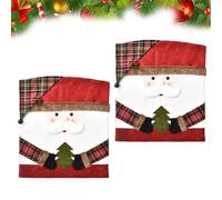 Exhibit Cute Christmas Chair Covers, 2026 Upgrade Christmas Chair Back Covers, Christmas Themed Chair Slipcovers for Dining Room Chairs, Set of 2/4/6, Holiday Gatherings Interior Decor (2 Pcs #B)
