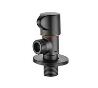 EXHOYAJB Vanne d'angle 1/2 x, vanne d'arrêt en Laiton, vannes de Robinet for lavabo Salle Bain, Pouce for Douche, for, Noir A(Black C)