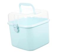 EXHUMKY 1 Pièce récipient de médicaments Trousse à Pharmacie Grand étui à médicaments Famille Affaire de ménage Cas Mallette de Plastique Blue