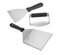 EXHUMKY 1ensemble Kit De Presse à Burger Acier Inoxydable Outil De Cuisine Pour Viande Pressée Et Spatule Pour Barbecue Et Préparation De Burgers Maison