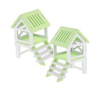 EXHUMKY 2 Ensembles Loft pour Hamsters Cabane Cage à Souris Cage pour Hamster Nain Arbre à Jouets pour Animaux De Compagnie Journal De Hamster Cobaye Oiseau Cages Hamacs Cachette Foins PVC