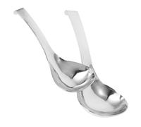 EXHUMKY 2 Pièces Cuillères de Service Acier Inoxydable avec Tête Profonde et Poignée Antidérapante Ergonomique Cuillères à Spaghetti et Buffet Suspendues pour Cuisine et Table