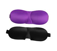 EXHUMKY 2 pièces de Nuit Ajustable Éponge Noir et de Sommeil Confortable et Contouré pour Voyager Travailler Siestes