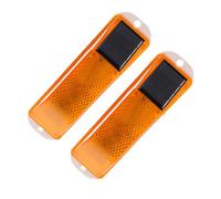 EXHUMKY 2 pièces Lampes Avertissement Solaires Extérieures Étanches Voyants Lumineux Jaunes à Énergie Solaire pour Jardin Patio et Sécurité Nocturne