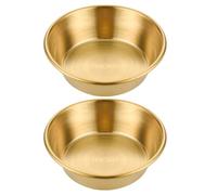 EXHUMKY 2 pièces Lot de Plats à Sauce Acier Inoxydable Bols à Tremper Compacts et Lavables pour Condiments et Snacks Vaisselle Pratique pour Barbecue et Réceptions Familiales