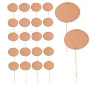 EXHUMKY 24pièces Étiquettes Alimentaires à Écrire Marqueurs De Fromage pour Buffet Drapeaux Réutilisables pour Mariage Et Fête Identifiez Vos Plats avec Style