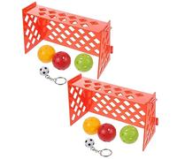 EXHUMKY 2ensembles Jeux Entraînement pour Oiseaux De Mini De Football pour Perroquets Jouets Intelligence Développement Couleurs Aléatoires