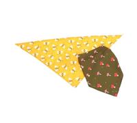 EXHUMKY 2pièces Bandana Triangulaire pour Chien Et Chat Écharpe Imprimée avec Motifs Abeille Et Champignon Accessoire Adorable pour Animaux De Compagnie