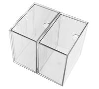 EXHUMKY 2pièces Boîtes De Rangement Acrylique Transparent Avec Tiroirs Pour Serviettes De Toilette Et Produits De Soin Pour Salle De Bain Et Plan De Toilette