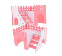 EXHUMKY 2pièces Cage à Hamster Double Couche avec Échelle Accessoire Décoratif pour Animaux De Compagnie pour Offrir Un Refuge Confortable Et Stimulant à Votre Hamster Ou Petit Animal