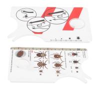 EXHUMKY 2pièces Loupe Portable pour Animaux Outil De Détection Et Élimination De avec Carte Agrandie pour Randonnées Et Examen des Insectes