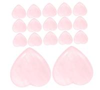 EXHUMKY 30pièces Pierres Quartz Polies Forme De Cœur Roche Décorative Pour Jardins Aquariums Et Vases Galets Cristal Naturel Pour Aménagement Paysager Et Artisanat