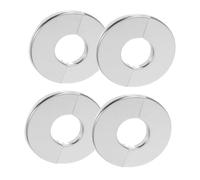 EXHUMKY 4 Pièces Couvre Tuyau Muraux Acier Inoxydable Décoratifs pour Salle de Bain et Cuisine Plaques de Flasque pour et Protection des Tuyaux