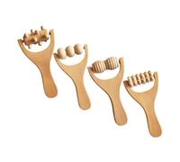 EXHUMKY 4 pièces Outils de Massage Massants pour Outils de Relaxation pour Tout Corps Accessoires Ergonomiques Naturel