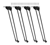 EXHUMKY 4pcs Pliant Les Jambes de lit métallique Lignes de Table de Table de Ligne de Heavy Duty Facile Pliage Pliant Remplaçable de Support pour