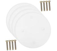 EXHUMKY 4pièces Couvercles Rond Pour Trou De Plafond Plaques Plates Blanches Pour Boîtes Électriques Cache-hole Pratique Pour Intérieur Et Extérieur