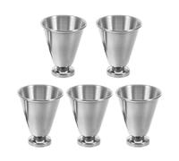 EXHUMKY 5pièces Saint-cène Acier Inoxydable Tasses De Communion Réutilisables Pour Églises Utilisation à Domicile Ou Plein Air