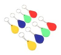 EXHUMKY 8 Pièces Loupe de Poche Pliable Ultraportable avec Protection de Lentille et Porte Clés Loupe Manuelle pour Lecture Étudiants et Seniors Verre Acrylique Compact pour Cartes Timbres
