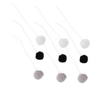 EXHUMKY 9pièces Jouets Peluche pour Chats avec Boules Puff Interactives Accessoires pour Grattoirs à Chats Parfait pour Créer Un Espace De Jeu Intérieur Amusant Et Engagé pour Vos