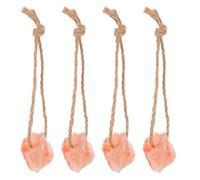 EXHUMKY bloc de sel 4pcs avec support pour chèvres et chevaux, sel minéral, pour lécher le sel en élevage