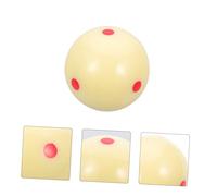 EXHUMKY Boule de Billard Résine pour Entraînement Balle Blanche Résistante à Usure avec Points Accessoire Réutilisable pour Jeu de Billard Américain