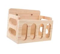 EXHUMKY Cage Suspendue pour Nourriture De Animal Distributeur De Foin Bois pour Lapins Chinchillas Et Cobayes Réduit Le Gaspillage Et Facile à Installer