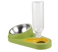 EXHUMKY Distributeur Automatique Alimentation Et Fontaine Eau pour Animaux De Compagnie Ecuelle Anti-dérapante pour Chats Et Chiens Design Ergonomique Et