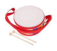 EXHUMKY Drum For Wooden Drum Set With Adjustable Strap And Drumsticks Double-sided Cartoon Hand For Early Education And Sensory Music Play