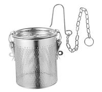 EXHUMKY Filtre à Assaisonnement En Acier Inoxydable 10 Cm Infuseur D'assaisonnement Portable Micro-perforations Panier à Ragoût Réutilisable Cuisine Maison Camping