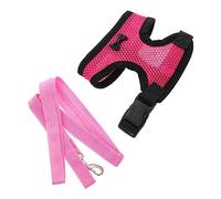EXHUMKY Harnais Réglable pour Poules Laisse Respirante Ensemble de Gilet en Maille pour Animaux Accessoire Confortable pour Promenade de Poulets et Canards