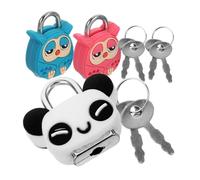 EXHUMKY Lot De 3 Mini Cadenas Métalliques Décoratifs Pour Paquet à Dos Et Bagages Petit Cadenas De Sécurité à Clé Usage Maison Et Voyage Couleurs Assorties