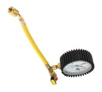 EXHUMKY Manomètre Statique en Laiton Tête Remplaçable pour Test de Pression Azote, Jauge pour Climatisation et Réfrigération Automobile Valve Sphérique et Grand Écran