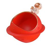 EXHUMKY Nid De Hamster Astronaute Résine Abri Rafraîchissant pour Petits Animaux Cabane Colorée Hiver avec Décoration Planétaire Refuge Confortable Et Pratique pour Hamsters Et Souris