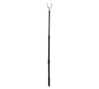 EXHUMKY Perche à Linge Télescopique Fourchette Plastique 55-110cm en Acier Inoxydable Support Robuste et Gain de Place pour Rangement Intérieur