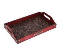 EXHUMKY Plateau Bois Chinois Multifonctionnel Plateau De Service Antique pour Thé Et Nourriture pour Restaurants Célébrations Et Décorations De Table