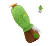 EXHUMKY Plush Succulent GNOME Décor Faceless Cactus Doll Figurine Durable Portable Centerpiece for Tiered Tray Desk Home and Decoration
