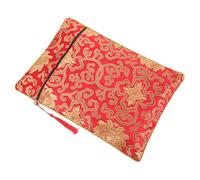 EXHUMKY Pochette à Bouddhiste Brocart De Protection Pour Écrits Et Durable Motif Dragon Rouge