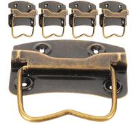 EXHUMKY Poignée Vintage pour Coffre en Bois en Fer 5 Pièces Style Classique, Poignée de Boîte Industrielle Robuste pour Caisses et Coffrets en Bois, Accessoire de Quincaillerie Pratique