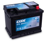 Exide 027 EFB Batterie de Voiture 60Ah EL600