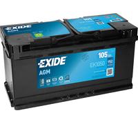 Exide EK1050 - Batterie Voiture AGM - 12 V 105Ah 950A - Compatible Start and Stop
